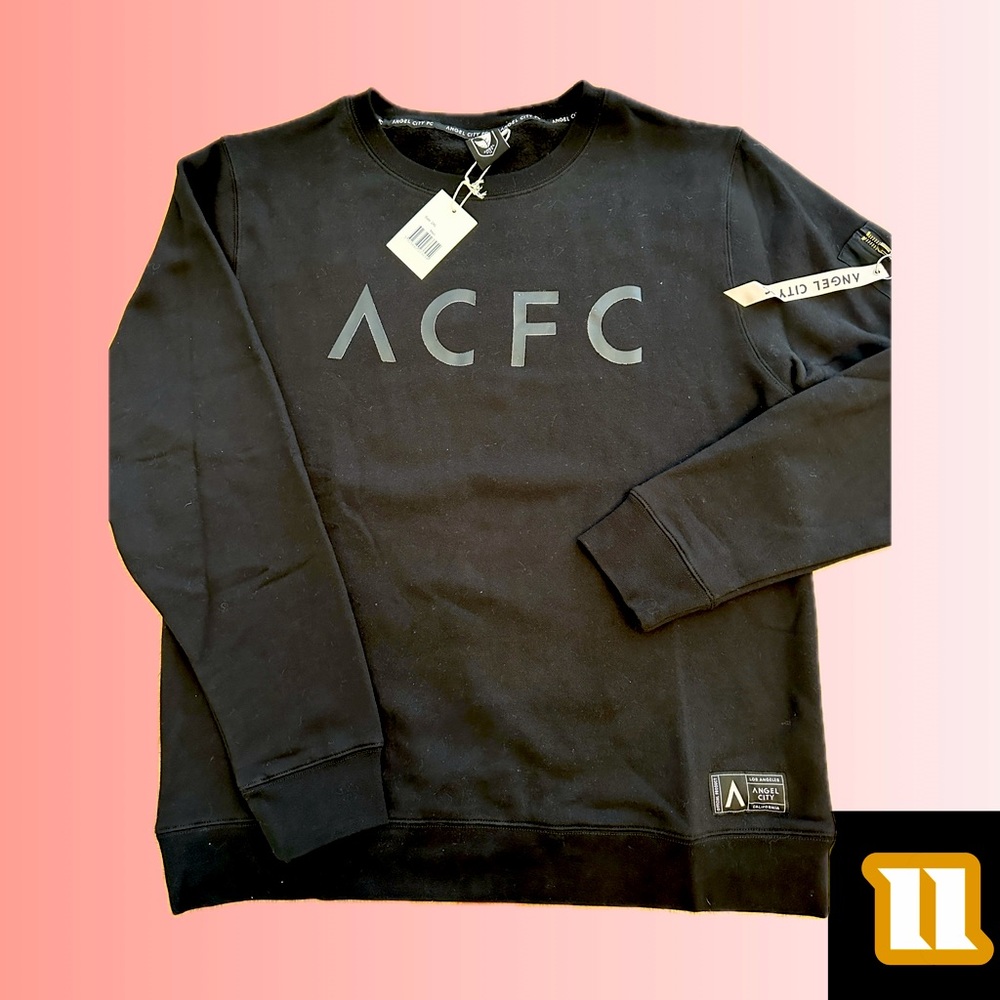 MENS ANGEL CITY BLACK XXL CREWNECK SWEATSHIRT